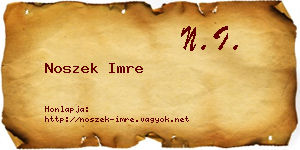 Noszek Imre névjegykártya